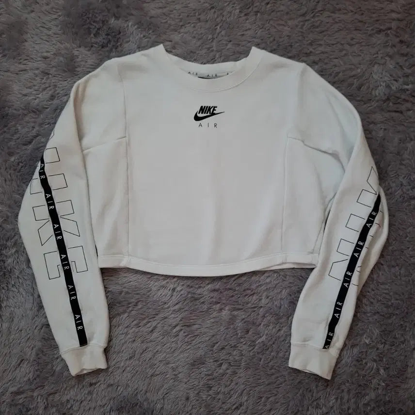 [BUNJANG] Nike Air Cropped Sweatshirt White / 나이키 AIR 크롭 맨투맨 화이트