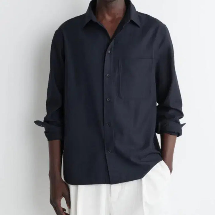 [BUNJANG] COS Relaxed Twill Shirt Navy M / COS 릴렉스드 트윌 셔츠 네이비 M