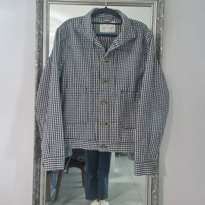 [BUNJANG] Well-co Gingham Check Work Jacket / (정가332.000) 아메카지 웰코 깅엄 체크 워크자켓 100 105