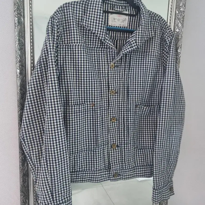 [BUNJANG] Well-co Gingham Check Work Jacket / (정가332.000) 아메카지 웰코 깅엄 체크 워크자켓 100 105
