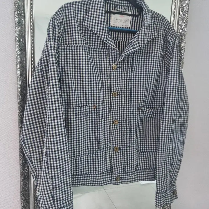 [BUNJANG] Well-co Gingham Check Work Jacket / (정가332.000) 아메카지 웰코 깅엄 체크 워크자켓 100 105