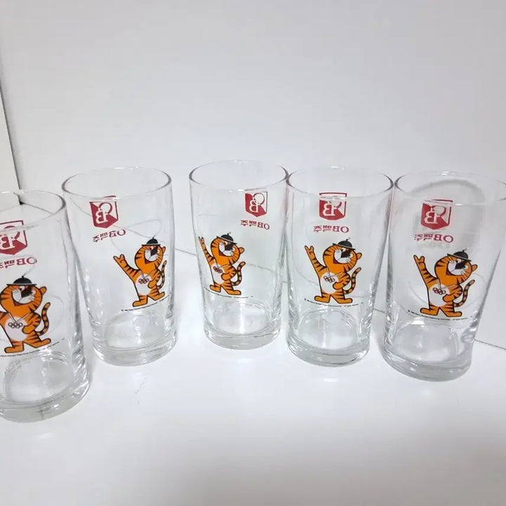 [SOLD OUT] OB맥주 호돌이 컵 유리컵 세트5p