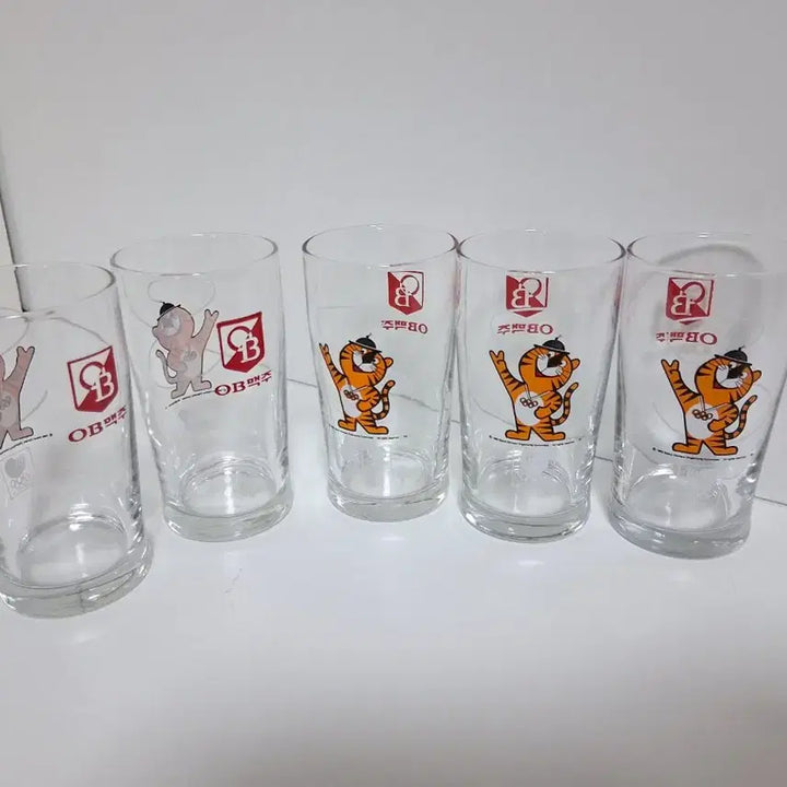 [SOLD OUT] OB맥주 호돌이 컵 유리컵 세트5p