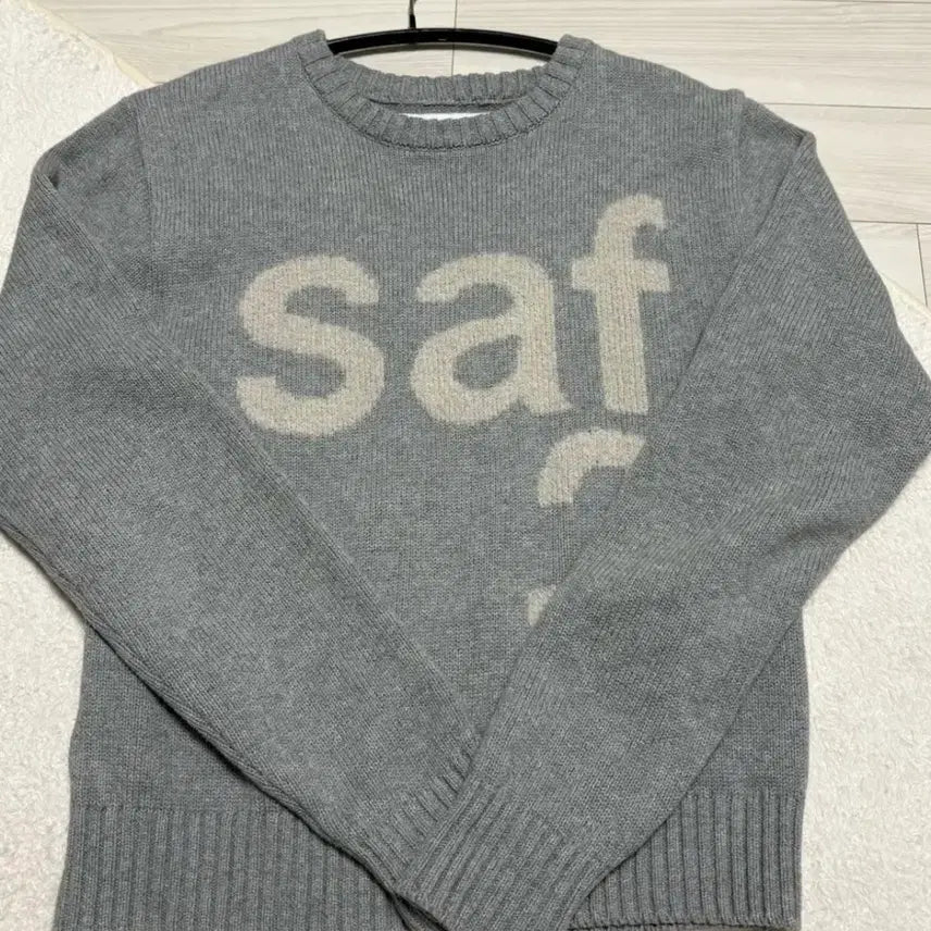 [BUNJANG] Safarispot Basic Safari Knit Grey / 사파리스팟 1/2 베이직 사파리 니트 그레이