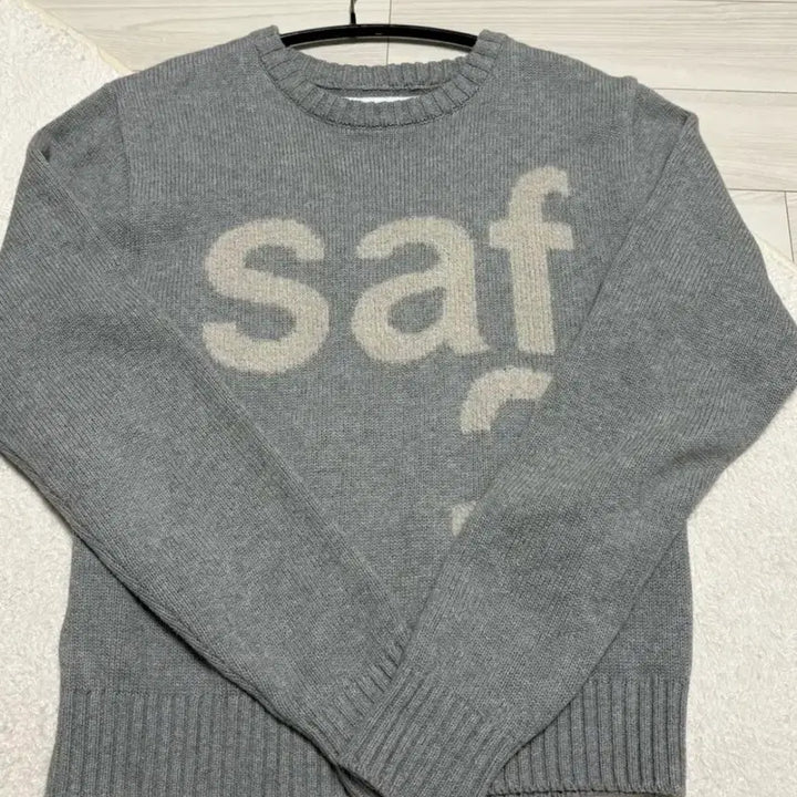 [BUNJANG] Safarispot Basic Safari Knit Grey / 사파리스팟 1/2 베이직 사파리 니트 그레이