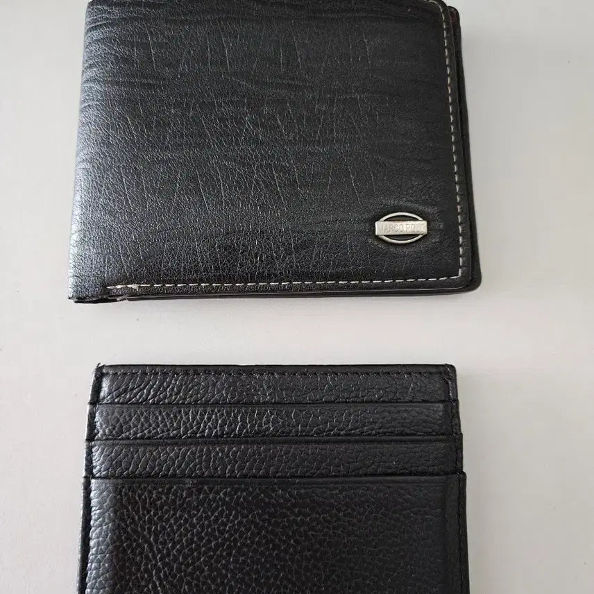 [BUNJANG] MARCO POLO Bifold Wallet and Card Holder Set - Black / MARGO.POLO 반지갑 카드지갑 세트 블랙