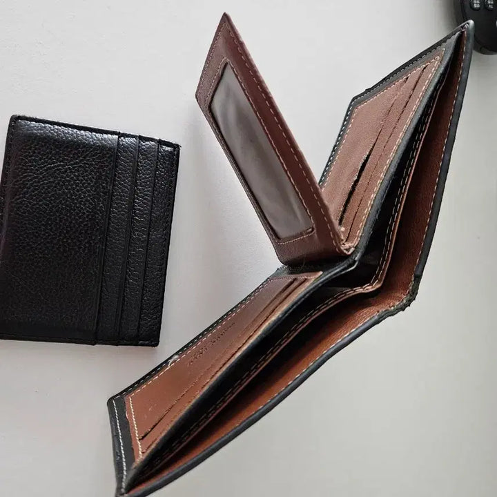 [BUNJANG] MARCO POLO Bifold Wallet and Card Holder Set - Black / MARGO.POLO 반지갑 카드지갑 세트 블랙