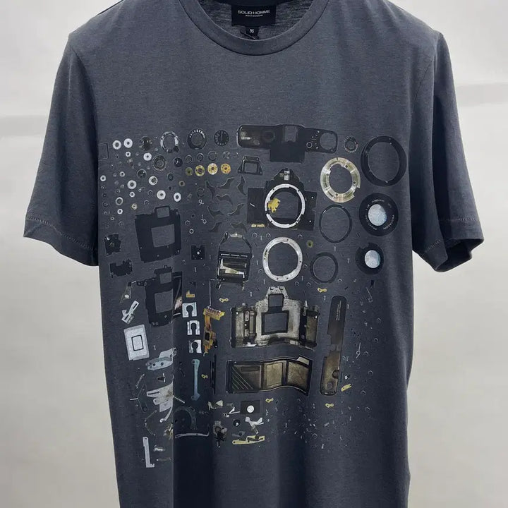 [BUNJANG] Solid Homme Graphic Short Sleeve T-Shirt / 솔리드옴므 그래픽 반팔티셔츠