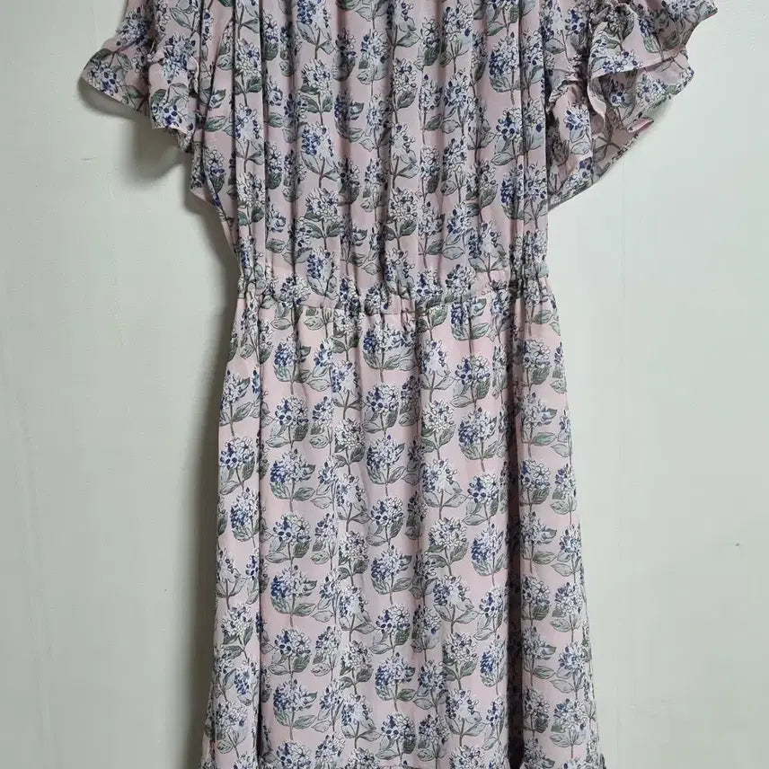[BUNJANG] COINCOS Pink Flower Pattern Short Sleeve Dress / S (55) COIINCOS 코인코즈 핑크 플라워패턴 반팔 원피스