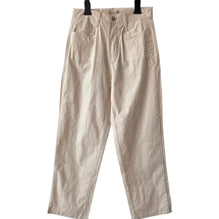 [BUNJANG] Beige Cotton Wide-Leg Pants (Size S) / S/베이지 면 배기팬츠 /새제품