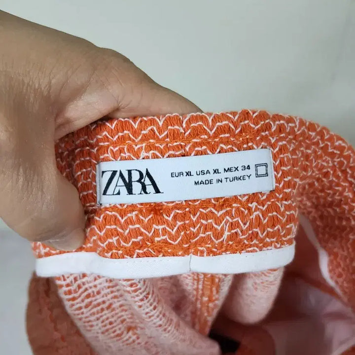 [BUNJANG] Zara Orange Striped Shorts / 자라오렌지색 반바지  숏팬츠.260502