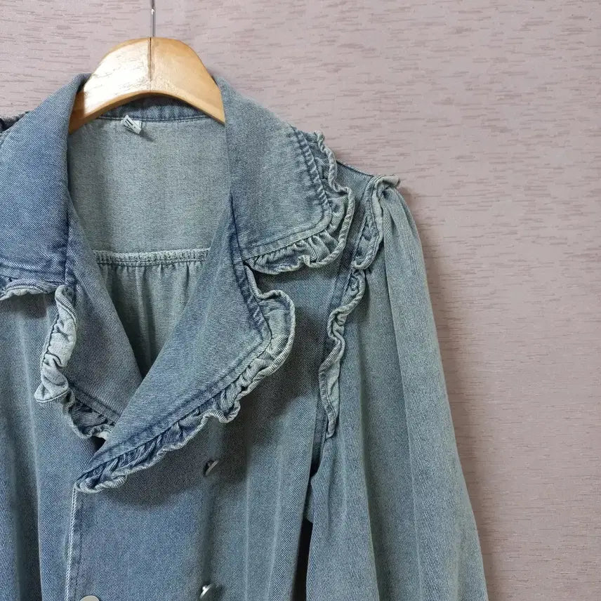 [SOLD OUT] B5-5/블루 워싱 데님 점프수트 여성