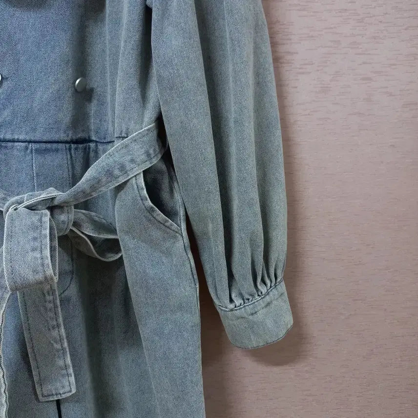 [SOLD OUT] B5-5/블루 워싱 데님 점프수트 여성