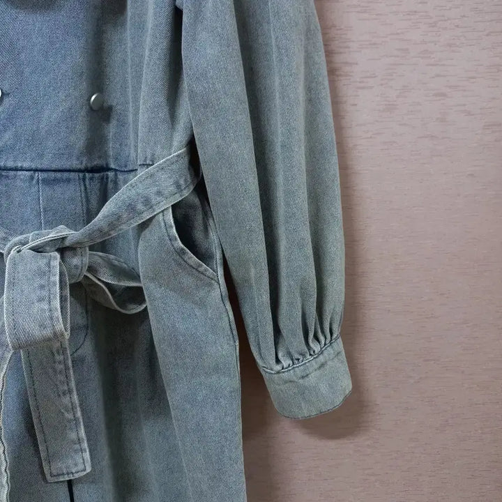 [SOLD OUT] B5-5/블루 워싱 데님 점프수트 여성