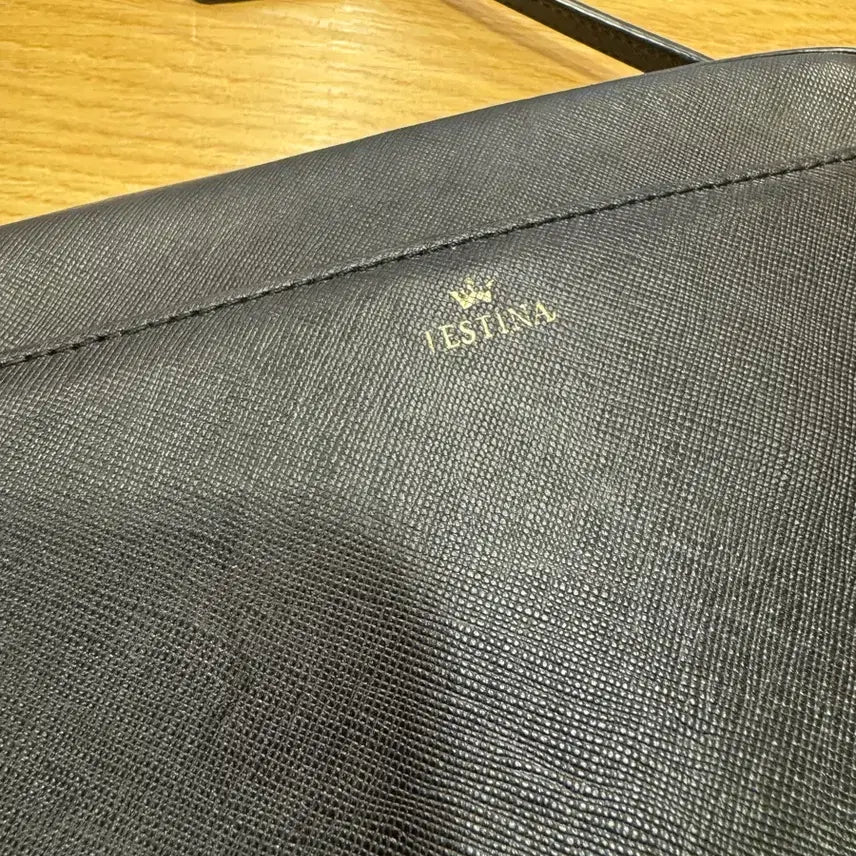 [BUNJANG] J.ESTINA Black Saffiano Leather Crossbody Bag Set / 제이에스티나 블랙 크로스백