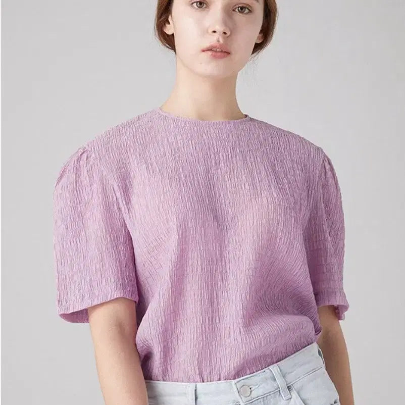 [BUNJANG] Beams Mansion Crinkle Blouse / 비뮤즈맨션 크링클 블라우스