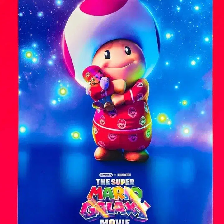 [BUNJANG] Super Mario Galaxy Double-Sided Poster Sticker Set / 2개 세트) 슈퍼마리오갤럭시 돌비포스터 스티커  2주차 굿즈 특전