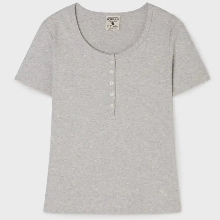 [BUNJANG] Whoau Henley Neck Pullover Melange Grey M Size / 후아유 헨리넥 멜란지그레이 m사이즈