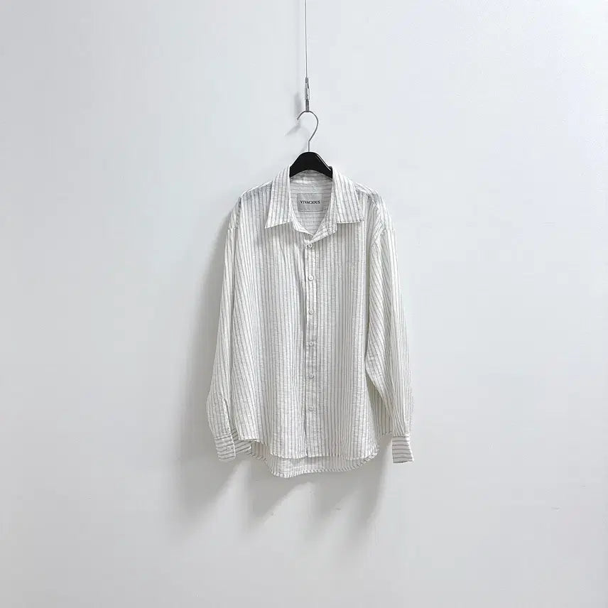 [BUNJANG] Vivacious Striped Tencel Shirt / 비바셔스 스트라이프 텐셀 셔츠