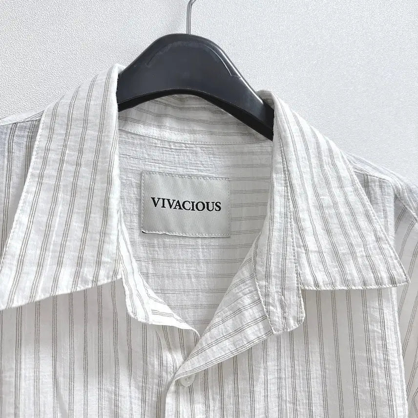 [BUNJANG] Vivacious Striped Tencel Shirt / 비바셔스 스트라이프 텐셀 셔츠
