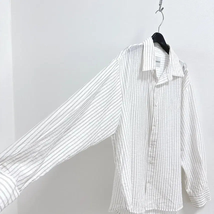 [BUNJANG] Vivacious Striped Tencel Shirt / 비바셔스 스트라이프 텐셀 셔츠