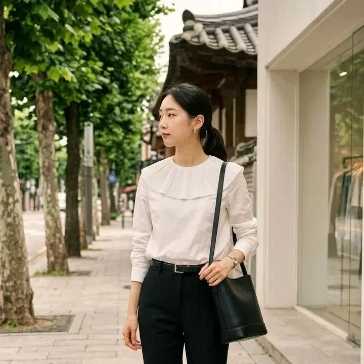 [BUNJANG] COS White Blouse XS / COS 코스 화이트 블라우스32 XS 44 55