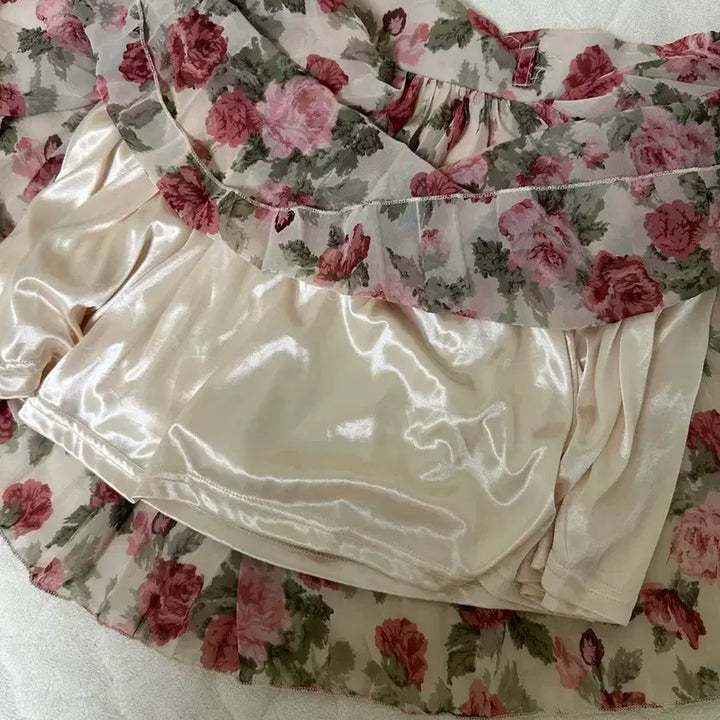 [BUNJANG] INGNI Flower Pleated Skirt / 잉그니 플라워 플리츠 스커트