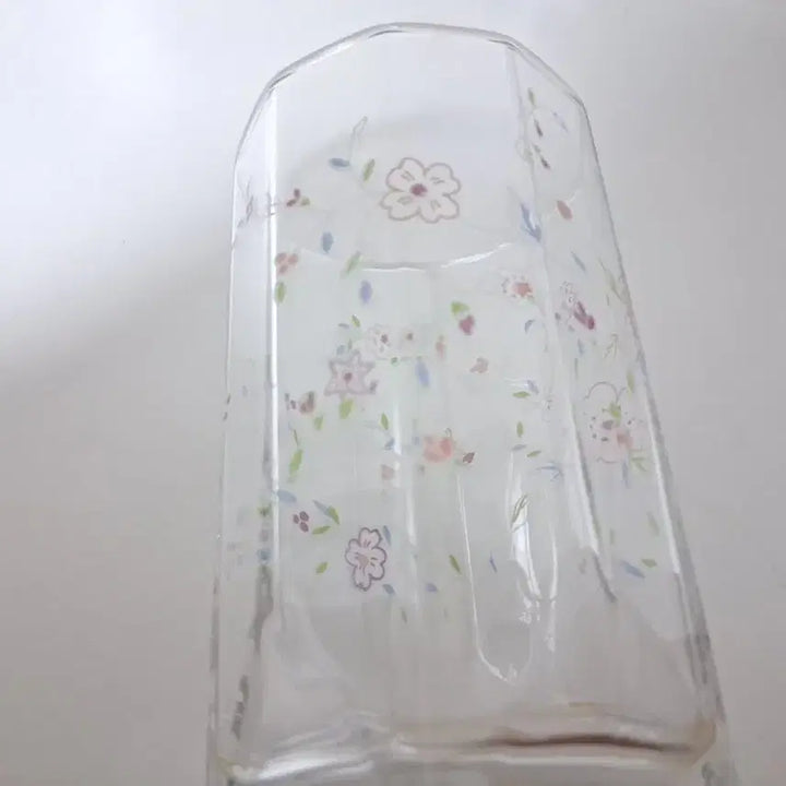 [BUNJANG] Vintage Floral Pattern Glass Cup Set of 4 / 빈티지 꽃무늬 유리컵 4개 세트