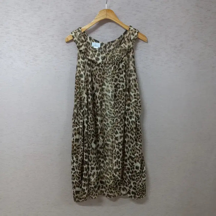 [BUNJANG] Son Jung Wan Brown Leopard Print Dress / B5-5/손정완 브라운 호피무늬 원피스 여성