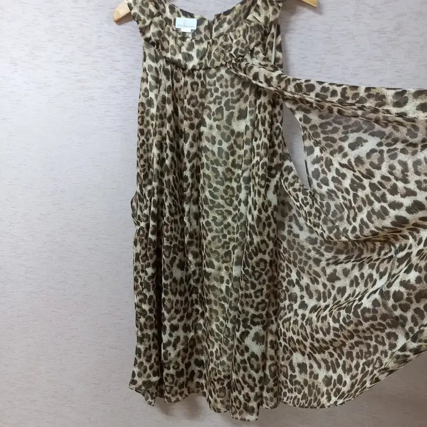 [BUNJANG] Son Jung Wan Brown Leopard Print Dress / B5-5/손정완 브라운 호피무늬 원피스 여성