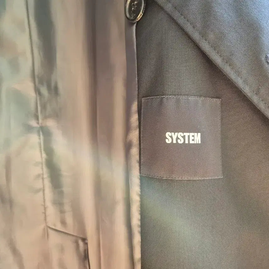 [BUNJANG] System Homme Black Trench Coat / 시스템옴므 블랙 트렌치 코트