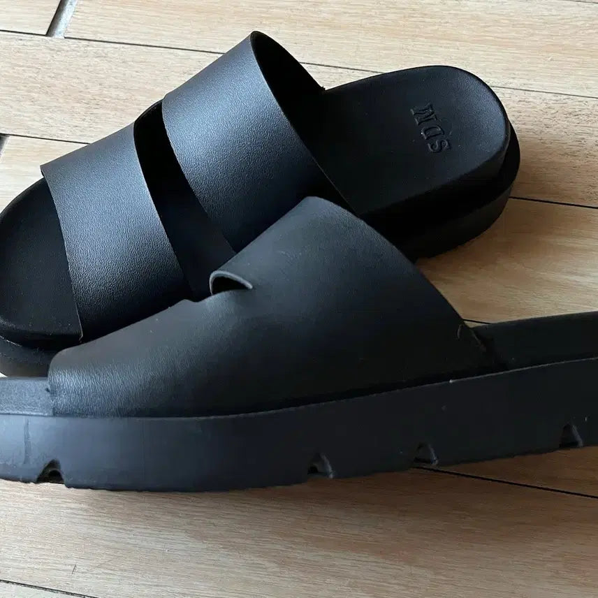 [BUNJANG] Unisex Height-Increasing Platform Slippers - Black / 키높이 슬리퍼 새것