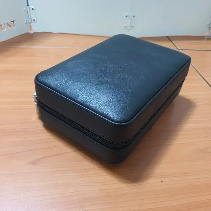 [BUNJANG] Black Leather Cigar Case Humidor / 블랙 가죽 시가 케이스 휴미더