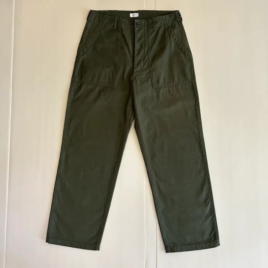[BUNJANG] CIOTA Baker Pants Wide Straight Fit Dark Olive Size 5 / 시오타 베이커 팬츠 와이드 스트레이트 핏 다크올리브 5사이즈