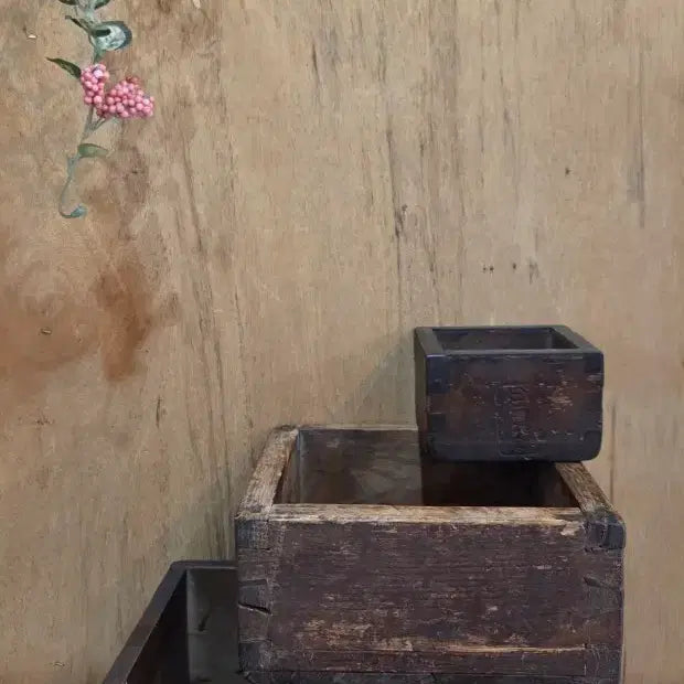 [BUNJANG] Antique Wooden Rice Chests Set of 3 / 연대좋은 상태 A급 됫박 3점