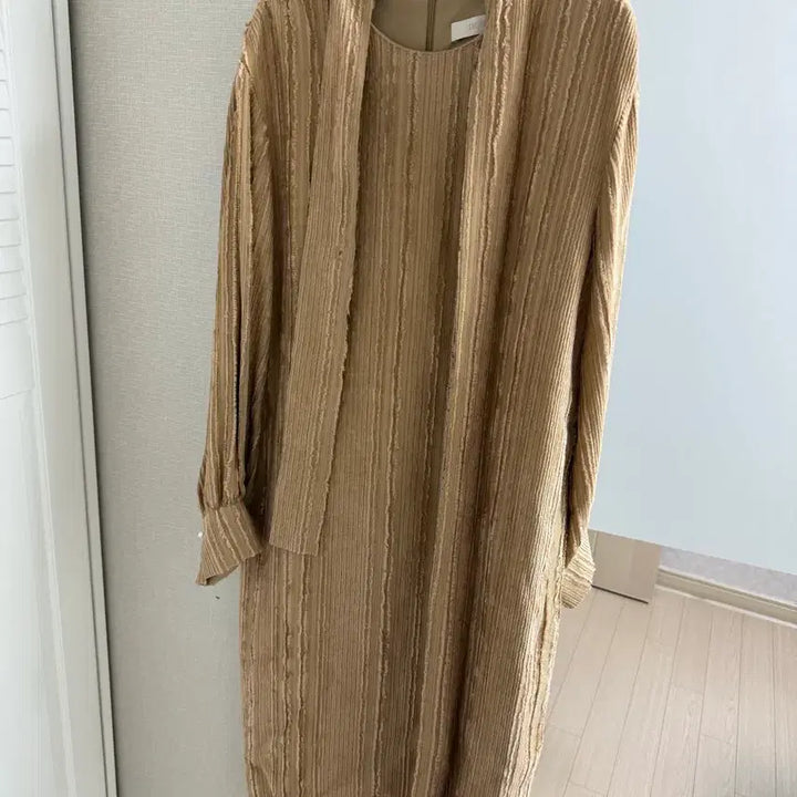 [BUNJANG] Handsome Le Beige Tie Dress / 한섬 르베이지 타이 원피스