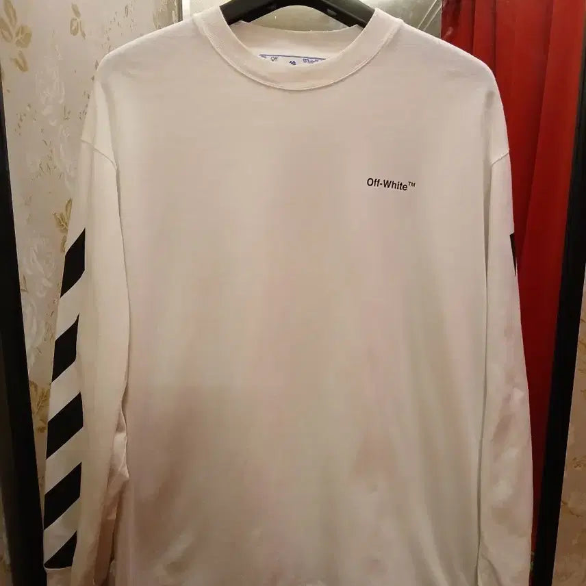 [BUNJANG] Off-White White Stripe Long Sleeve T-Shirt XL / 7/53 (정품)오프화이트 화이트 스트라이프 긴팔 티셔츠 XL