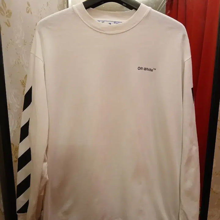 [BUNJANG] Off-White White Stripe Long Sleeve T-Shirt XL / 7/53 (정품)오프화이트 화이트 스트라이프 긴팔 티셔츠 XL