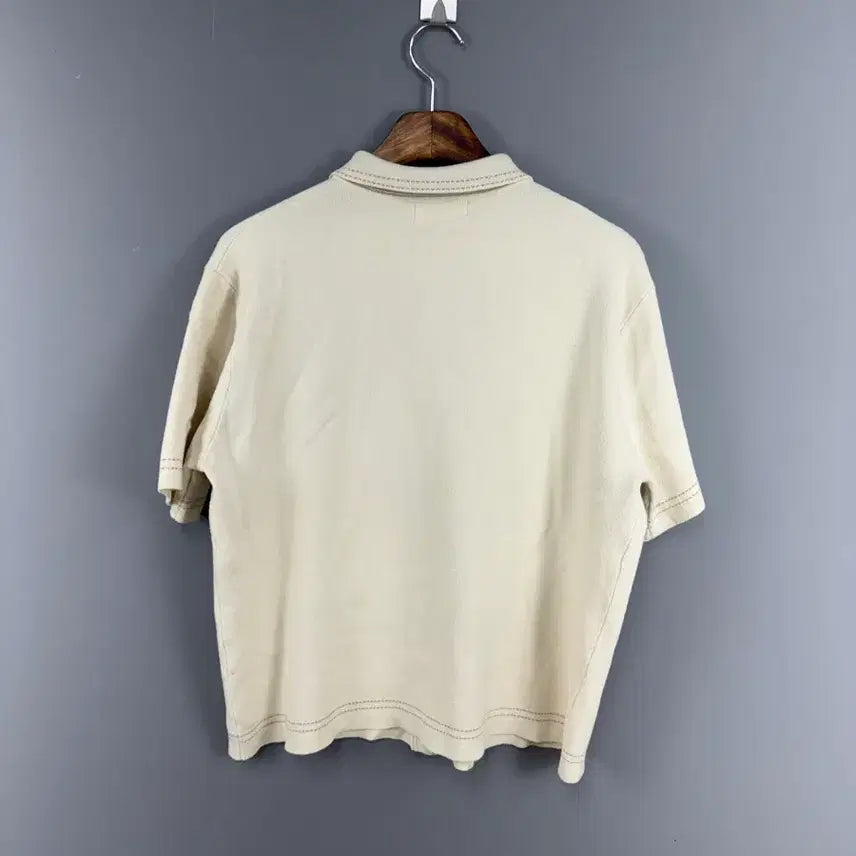[BUNJANG] TONZ Stitch Point Short Sleeve Shirt E188 / 톤즈 스티치 포인트 반팔 셔츠 E188