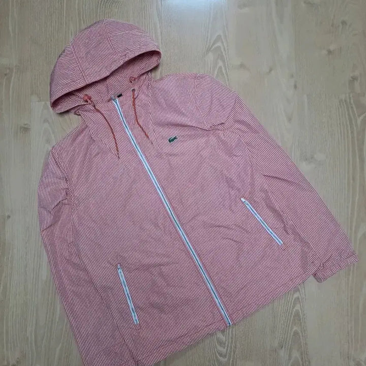 [BUNJANG] Lacoste Red Check Pattern Windbreaker Polyester Men&