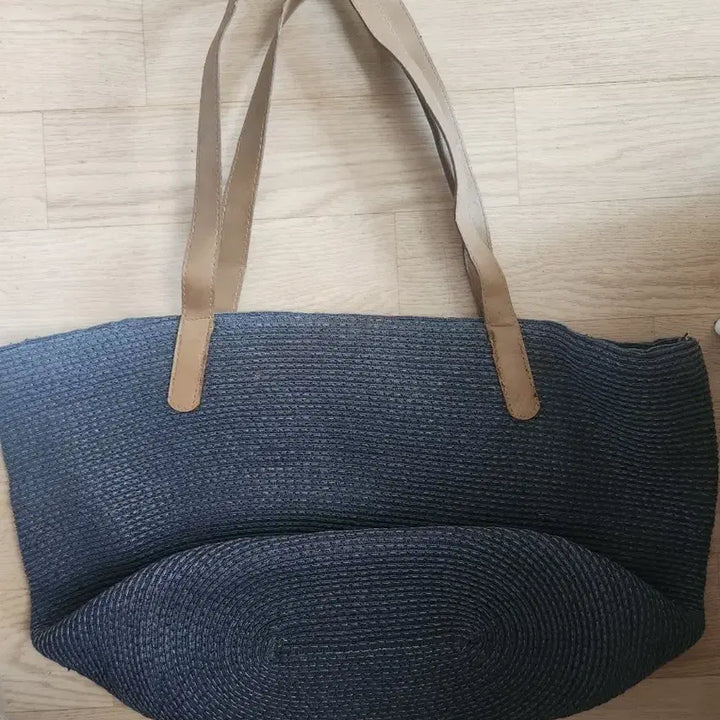 [BUNJANG] Navy Big Shoulder Bag / 여름 빅 숄더백