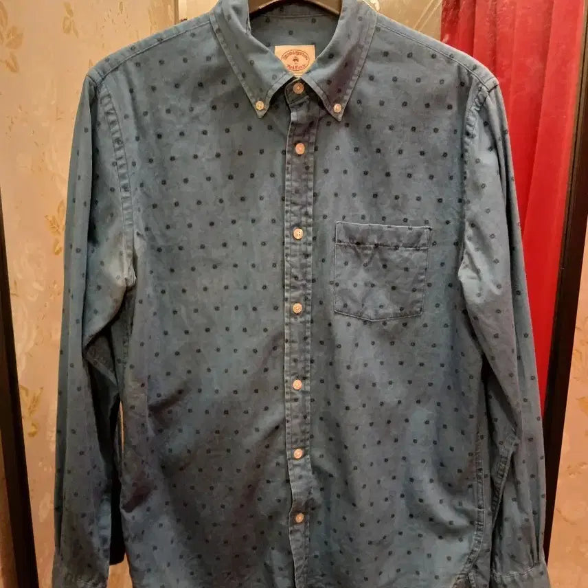 [BUNJANG] Brooks Brothers Long Sleeve Denim Dot Shirt M / 7/53 브룩스브라더스 데님 셔츠 긴팔 도트 M
