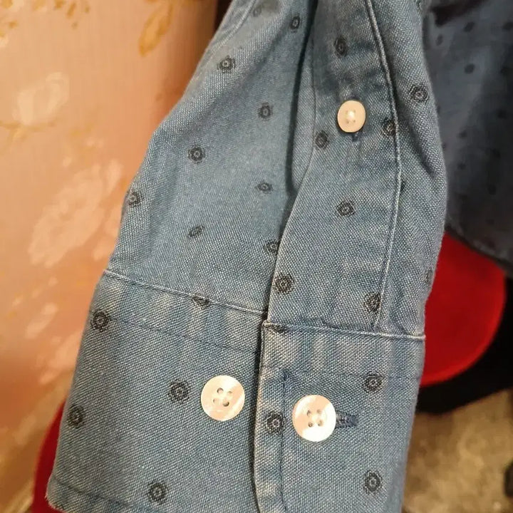 [BUNJANG] Brooks Brothers Long Sleeve Denim Dot Shirt M / 7/53 브룩스브라더스 데님 셔츠 긴팔 도트 M