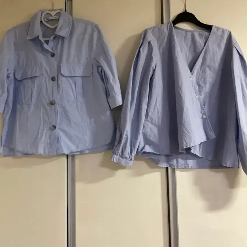 [BUNJANG] ZARA Light Blue Short Sleeve Shirt / 개당) ZARA 자라 하늘색 반팔 셔츠 남방 보세 등