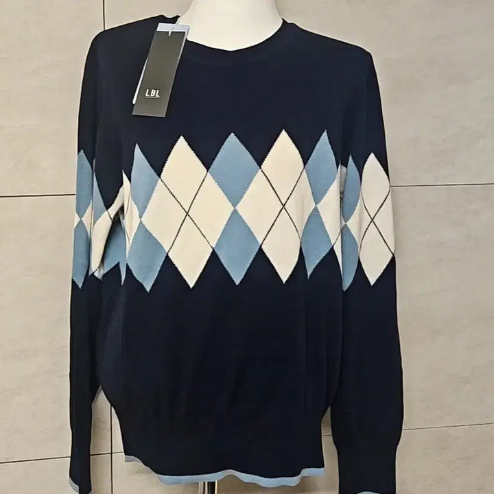 [BUNJANG] LBL Argyle Cotton Knit (with tags) / (  텍 붙은 ) LBL 아가일 면 니트