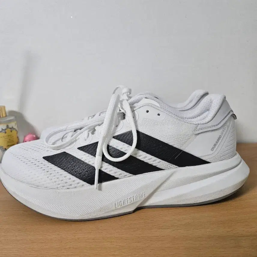 [BUNJANG] Adidas Duramo Speed 2 Running Shoes White/Black 270 / 아디다스 듀라모 스피드2 흰검 270사이즈 런닝화(택포)