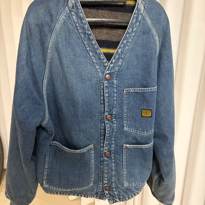 [BUNJANG] Capital 11.5oz Denim Conni Bowie Lining Railroad Jacket Indigo / 캐피탈 11.5온즈 데님 코니보위 라이닝 레일로드 자켓 인디고