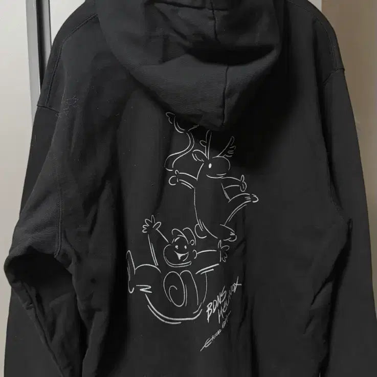[BUNJANG] Helinox x Badnors x Eric Oh Hooded Sweatshirt Black / 헬리녹스 x 빠더너스 x 에릭 오 후드 블랙