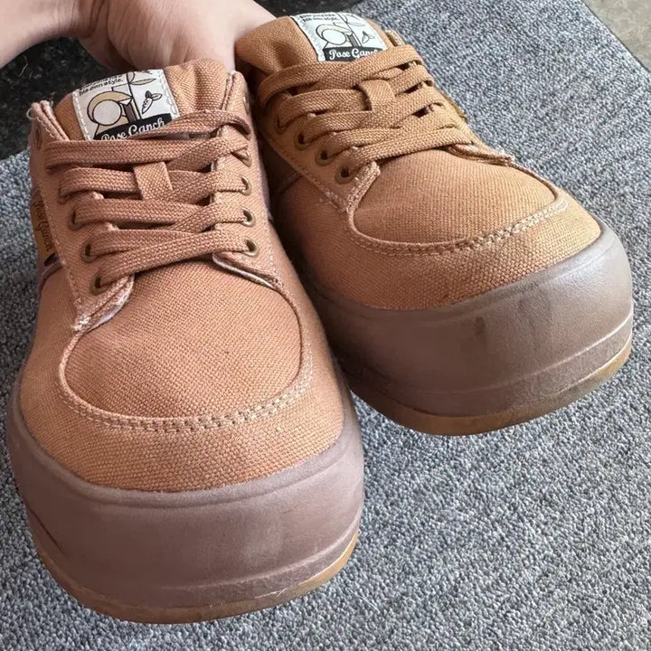 [BUNJANG] PoseGantz MeomMeom "Doenjang" Color Platform Sneakers (240) / 포즈간츠 멈멈 된장색 키높이운동화 240