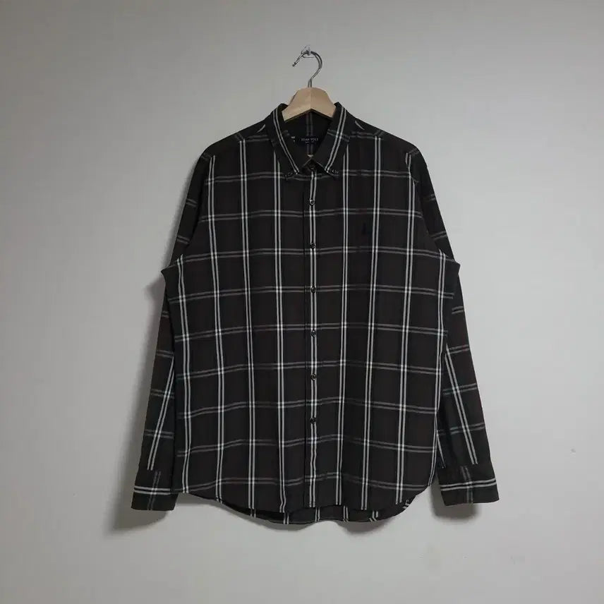 [BUNJANG] Beanpole Check Slim Fit Shirt / (110) BEANPOLE  빈폴 체크 남방 셔츠 슬림핏
